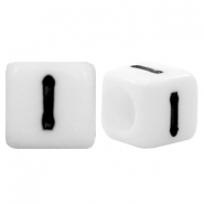 Letterkralen van acryl letter I Wit