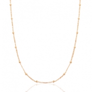 Roestvrij stalen (RVS) Stainless steel kettingen ball Rose gold