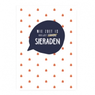 Sieraden kaartjes Sinterklaas "wie zoet is" Wit