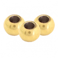 Roestvrij stalen (RVS) stainless steel kralen 5mm Goud