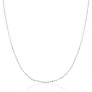 Roestvrij stalen (RVS) Stainless steel kettingen ball chain Mix & Match Zilver