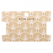 Sieraden kaartjes 'with love' Art Deco Brown