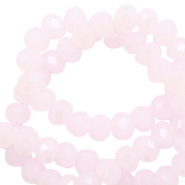 Top Facet kralen 6x4 mm disc Oleander pink-pearl shine coating