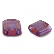 Miyuki kralen tila 5x5mm Gold luster light amethyst 5-316