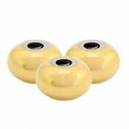 Roestvrij stalen (RVS) Stainless steel kralen 8mm Goud