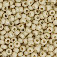 Miyuki rocailles 8/0 Opaque glazed frosted moth wing beige 8-4691