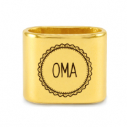 Schuivers DQ metaal "OMA" Mix & Match Goud (nikkelvrij)