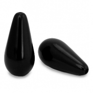 Polaris Elements kralen druppel vorm Mosso shiny Jet black