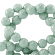8 mm glaskralen opaque Greenish grey