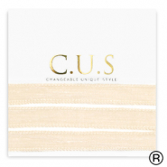 C.U.S&reg; sieraden lint Shimmery beige peach
