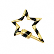 Zirkonia slot bliksem Gold-black