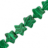 Natuursteen kralen ster Green
