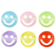 letterkralen van acryl smiley Multicolour transparent