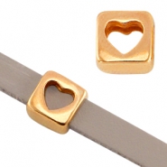 Metalen kralen DQ rosé goud Schuivers DQ metaal rosé goud