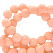 4 mm glaskralen opaque Peach blush pink