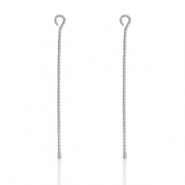 Roestvrij stalen (RVS) Stainless steel onderdelen kettelstiften 50mm Zilver