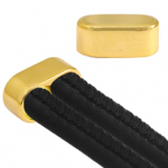 Eindkapjes metaal DQ dubbel &Oslash;10mm Goud (nikkelvrij)