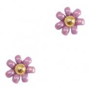 Miyuki kralen bloemen 8mm Purple-gold