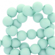 6 mm acryl kralen matt Soft turquoise blue