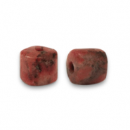 Natuursteen kralen graniet disc 4x4mm Terracotta brown