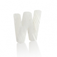 Schelp hangers specials letter W White (natuurlijke kleur)