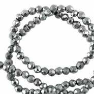 Top Facet kralen rond 2mm Silver-pearl shine coating