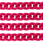 Acrylic chain 22mm matt Magenta pink