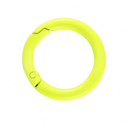 Gekleurde onderdelen sleutelhanger ring Neon yellow