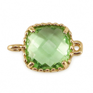 Tussenstukken van crystal glas vierkant Apple green-gold