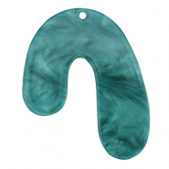 Resin hangers organic Petrol blue
