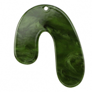 Resin hangers organic Moss green