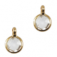 Hangers van crystal glas 7mm Crystal-gold