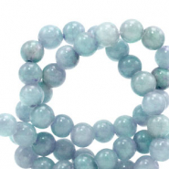 6mm natuursteen kralen Transparent ice blue