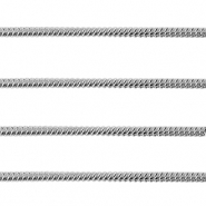 Roestvrij stalen (RVS) Stainless steel onderdelen jasseron snake 1.6mm Zilver