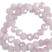 Top Facet kralen 4x3mm disc Lavender fog-pearl shine coating