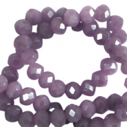 Top Facet kralen 4x3mm disc African purple-pearl shine coating