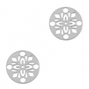 Roestvrij stalen (RVS) Stainless steel bedels tussenstuk bohemian 14mm Silver