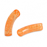 Acryl tube kralen crackle Orange
