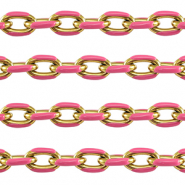 Roestvrij stalen (RVS) Stainless steel onderdelen jasseron ankerketting Gold-pink