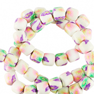 Polymeer kralen 6mm White-multicolour
