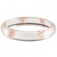 Trendy armbanden met gedroogde bloemetjes Light pink