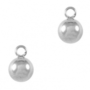 Roestvrij stalen (RVS) Stainless steel bedels bal 6mm Silver