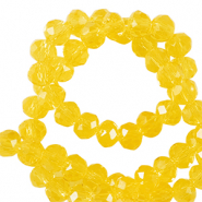 Top Facet kralen 4x3mm disc Freesia yellow