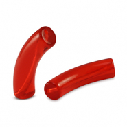 Acryl tube kralen Red