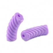 Acryl tube kralen twisted Purple