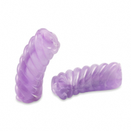Acryl tube kralen twisted Transparent purple