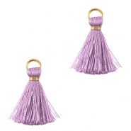 Kwastjes 2cm Gold-sheer lilac