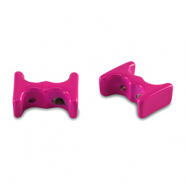 Tile beads Magenta pink