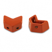 Tile beads pijl Coral red