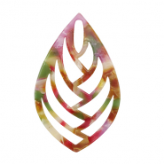 Resin hangers blad Multicolor pink-green